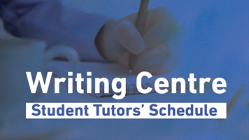 Writing Centre Preparatory Studies Centre Student Tutors’ Schedule