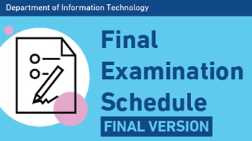 IT Department Final Examinations Schedule