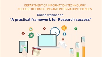 Online webinar on “A practical framework for Research success”