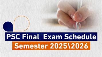 PSC Final Exam Schedule Semester 2025\2026