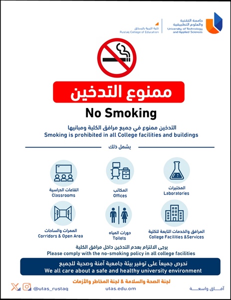 منع التدخين في مرافق الكلية