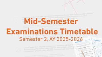 Mid-Semester Examinations Timetable Semester 2, AY 2025-2026