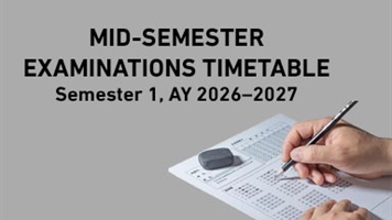 MID-SEMESTER EXAMINATIONS TIMETABLE Semester 1, AY 2026–2027