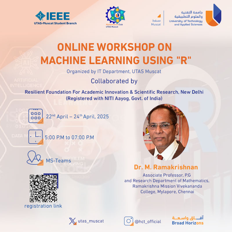 ONLINE WORKSHOP ON MACHINE LEARNING USING
