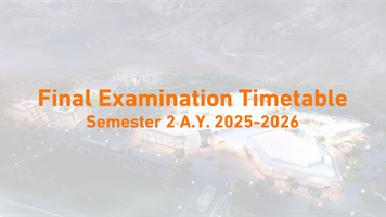 Final Examination Timetable Semester 2, A.Y. 2025-2026