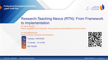 Research–Teaching Nexus (RTN): From Framework to Implementation