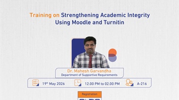 Training on Strengthening Academic Integrity Using Moodle and Turnitin