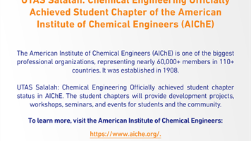 Chemical Engineering Officially Achieved Student Chapter of The American Institute of Chemical...