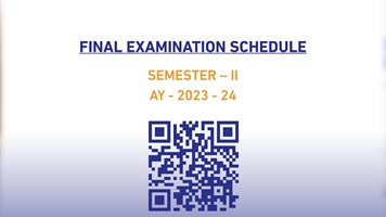 FINAL EXAMINATION SCHEDULE SEMESTER - I - AY - 2023 - 24