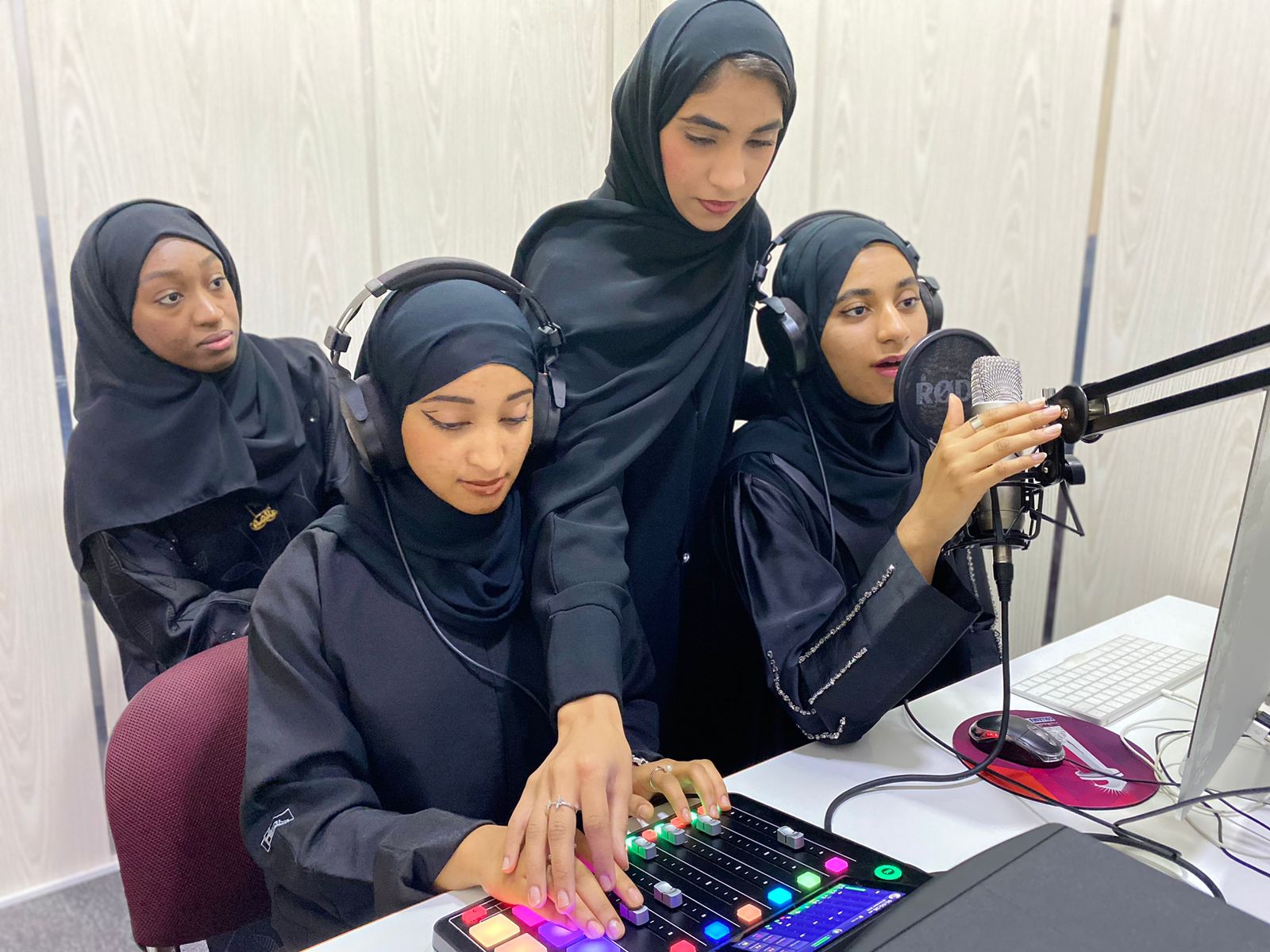 Radio Club students attend a workshop on Audio Production