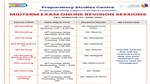 Midterm Exam Online Revision Sessions – Fall 2026-2027