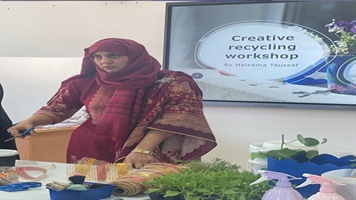 Creative Recycling Workshop: Transforming Waste into Beauty at UTAS-Ibri