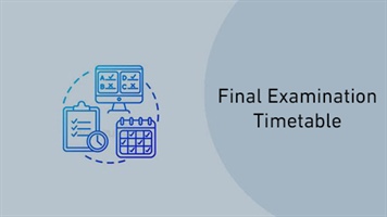 Consolidated Final Examination Timetable - Spring 2026
